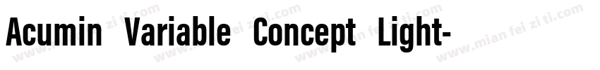 Acumin Variable Concept Light字体转换